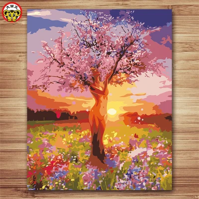 

painting by numbers art paint by number Landscape Artistic Conception Decorative Painting diy Lover Family Living Room Bedroom