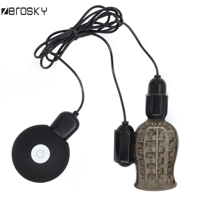 Zerosky USB зарядка Вибраторы для стимуляции головки члена Мужской мастурбатор