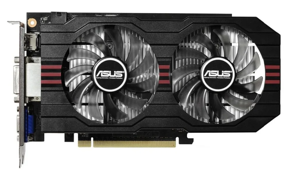 Б/у Asus GTX 750TI OC 2GD5 GTX750TI 2G D5 DDR5 PC настольные видеокарты PCI Express 3 0 750 ti 1050