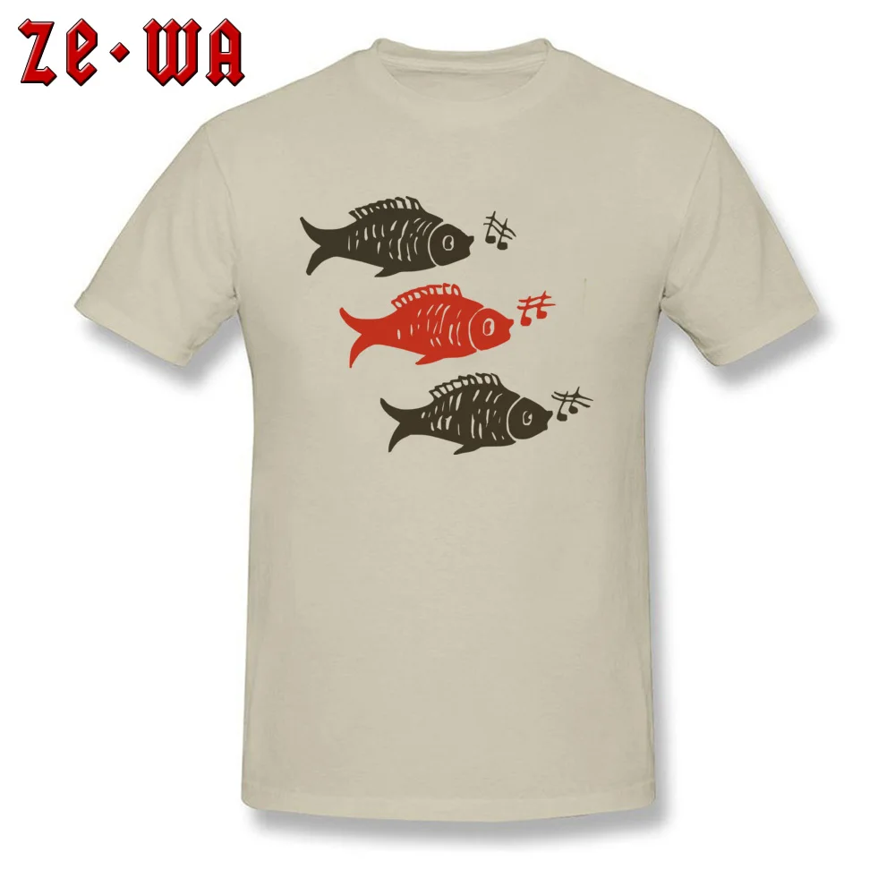 fish 293918 Design VALENTINE DAY 100% Cotton Crewneck Mens T Shirt Leisure Clothing Shirt Faddish Short Sleeve T-Shirt fish 293918 beige