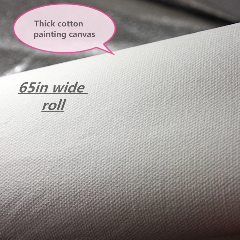 

65in wide 100% cotton 420g thick canvas roll for oil painting with medium texture 1.65m wide