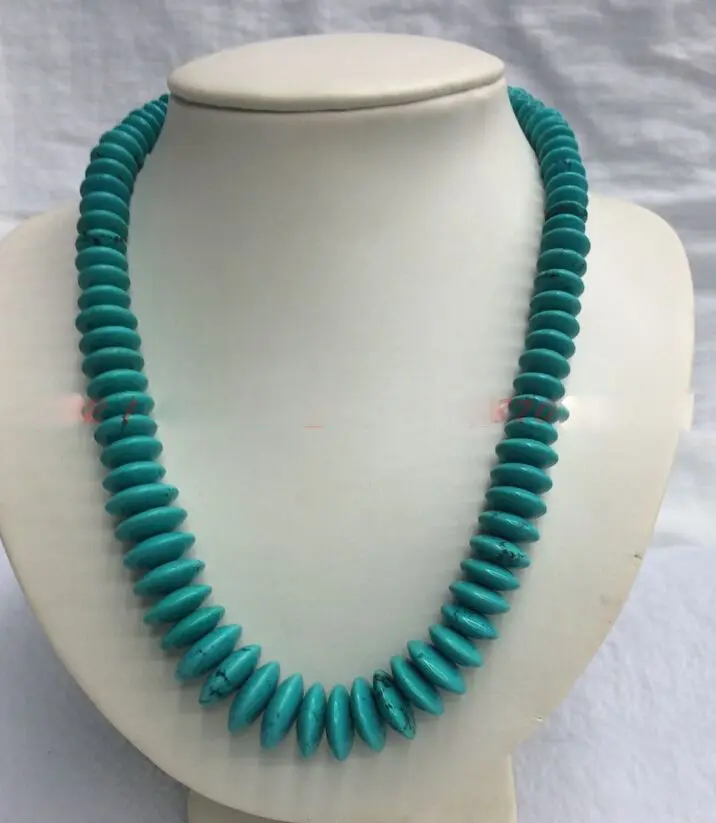 

Fashion natural turquoise spacers necklace length 18 inches 5.27