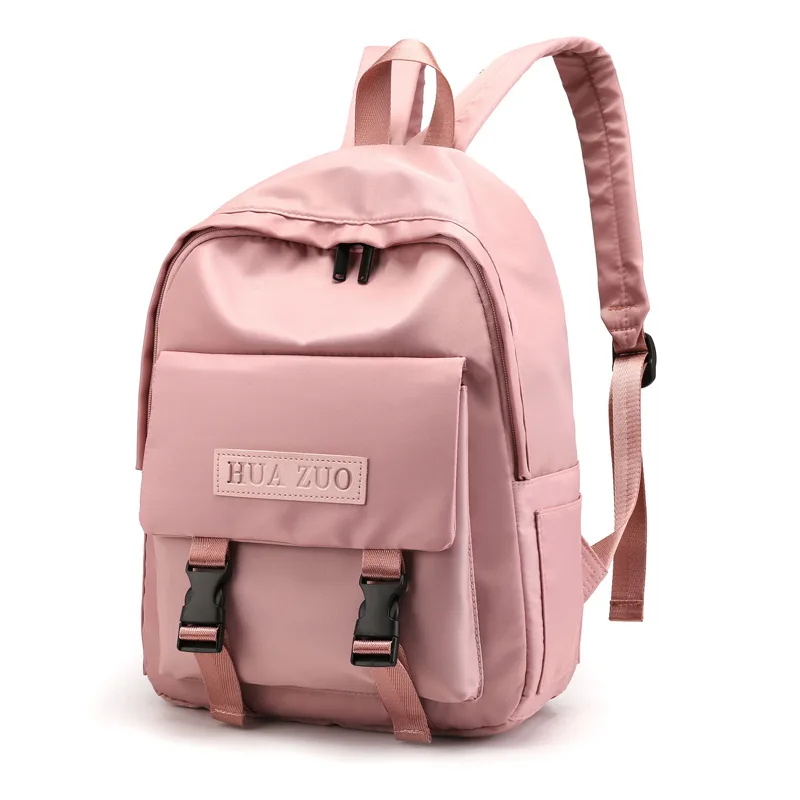 

High school students campus with simple schoolbag, female students hiking female bag