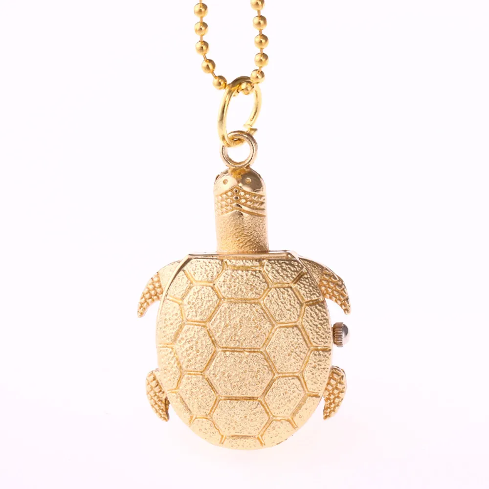 

Turtle Shape Unisex Antique Case Vintage Brass Rib Chain Quartz Pocket Watch relojes hombre 2018 digitales resistentes al agua 6