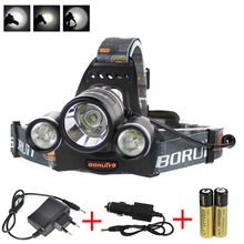 Boruit 6000лм 3x XML T6 светодиодный Stirnlampe Kopflampe Taschenlampe 18650 USB лампа EU