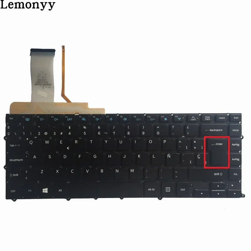 

NEW spanish keyboard FOR Samsung NP900X4 NP900X4B NP900X4C NP900X4D SP laptop Keyboard Backlit without Frame big enter