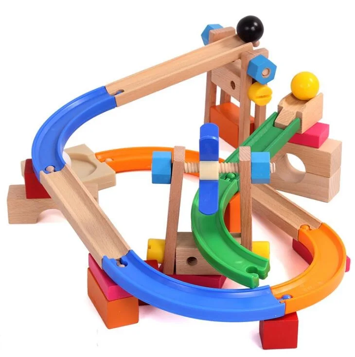 Ball Track Building Block Roller Coaster Toy Puzzle Disassembly Variety Nut Mechanism Building Block Game