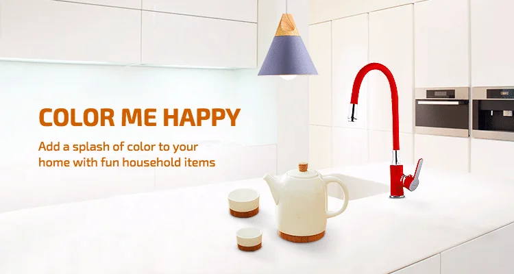 Color Me Happy: Add a splash of color to your home with fun household items (home improvement, home storage, kitchen, lights & lighting)!