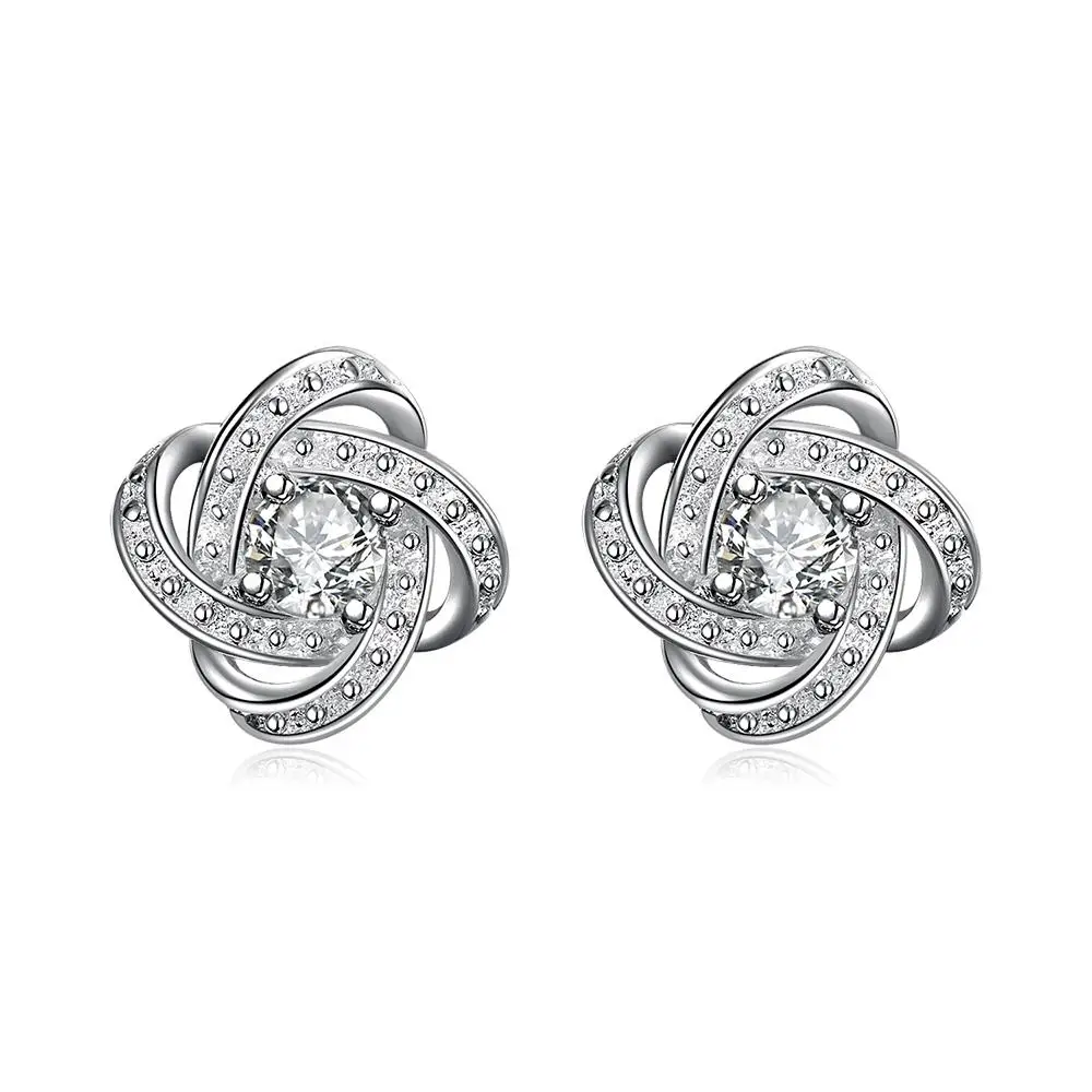 Zirconia Infinity Symbol Stud Earrings Women Cuff Ear Punk Zirconia Infinity Symbol Stud Earrings Women Cuff Ear Punk Fashion Nereides Jewelry Piercing Earring Female Club Factory In From