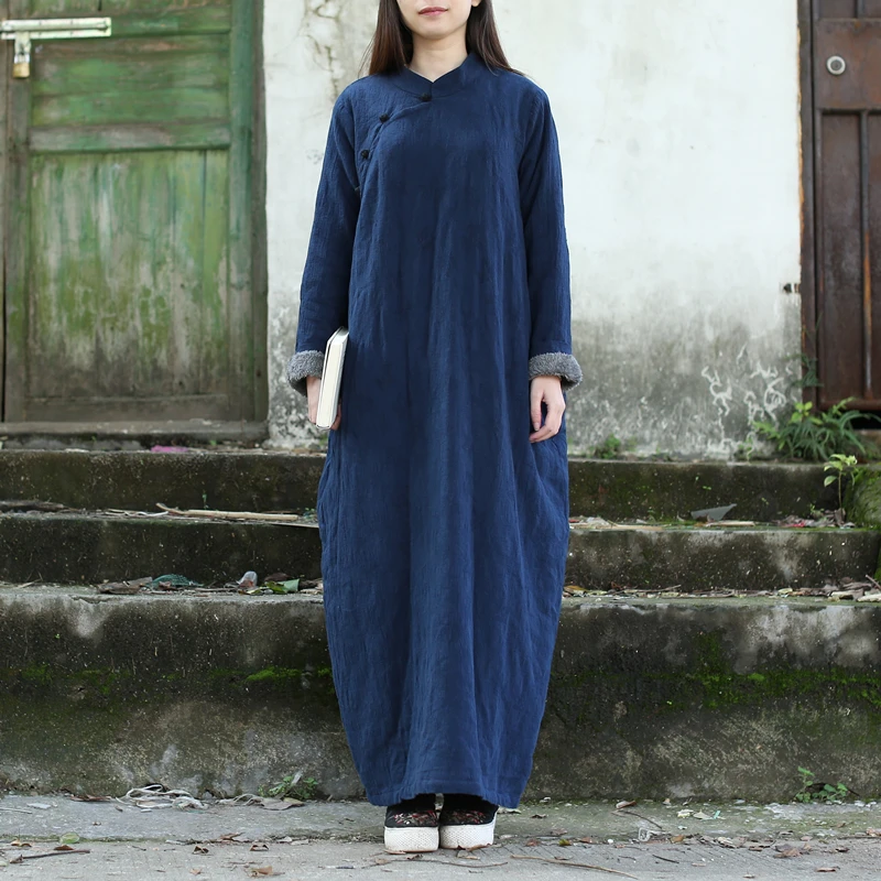 fleece maxi dress