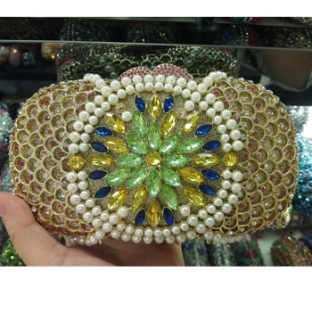 

2017 New Design Evening bags Party Bags Wedding Handbag silver Diamond Clutch Messenger Purse Chain Shoulder Bag