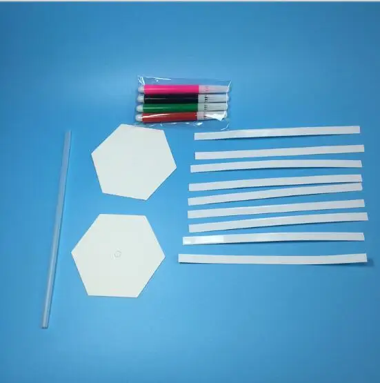 April Du Children Creative Kid Scientific Toys handmade paper rotating dolls kindergarten DIY technology invention model