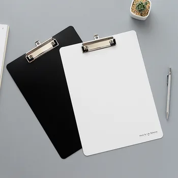 

Coloffice 1pc Cute PP small fresh clipboard A4 white black document bag file folder papelaria business financial school supplie