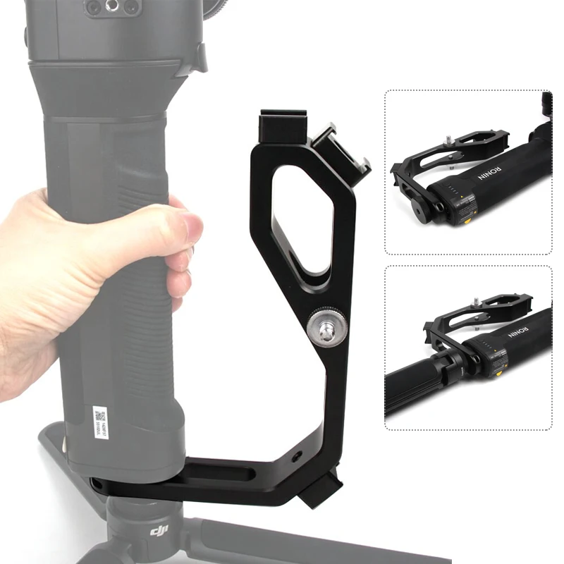 

Gimbal Accessories L Bracket for DJI Ronin SC Crane 2 V2 Plus Feiyu AK2000 AK4000 DSLR Gimbal Stabilizer Grip with 1/4 Hot Shoe