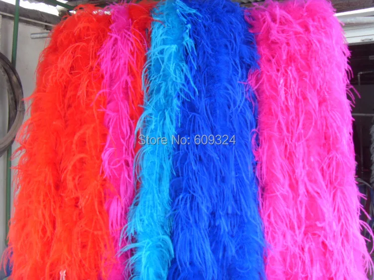 

1 pcs1ply purple orange hot pink light pink turquoise lime green yellow red white and black royal blue Ostrich Feather Boa