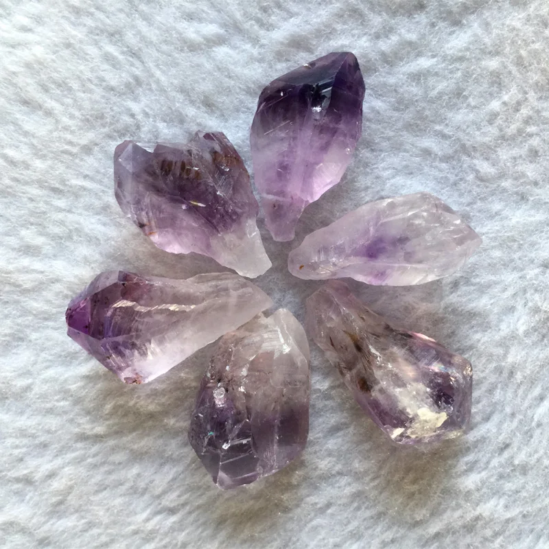 

Natural Genuine Raw Mineral Purple rutilated quartz Cacoxenite Hand Cut Nugget Free Form Rough Matte Faceted Pendant Beads 05741