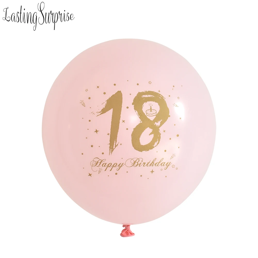Air Balloon Gold Black 16 18 Balloons 18 Years Birthday Ballon Party Helium Birthday Party Decorations Adult 18th Party Favors (4)