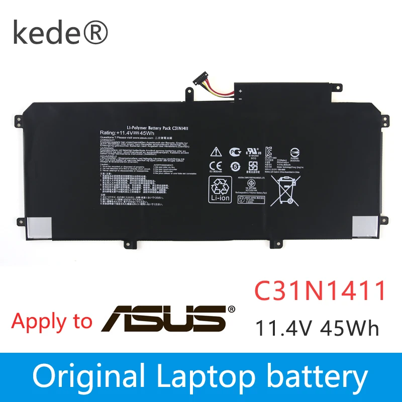 Kede C31N1411 Аккумулятор для ноутбука ASUS U305F U305L U305 U305CA Zenbook C31N1411 11,4 V 45Wh гарантия 2 года