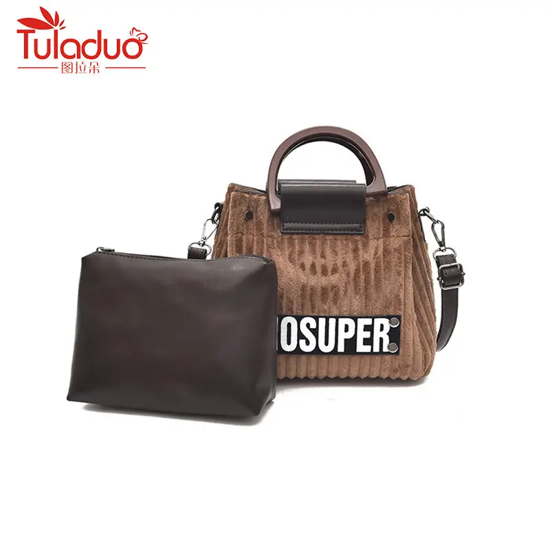 

Fashion Velour Women Handbags Large Capacity Buckets Bag Handle Women Bags Women Crossbody Bags Famous Brand Women Tote Bag