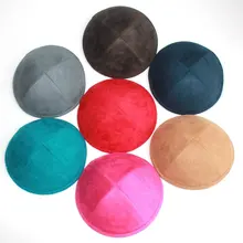 150 шт различных цветов мягкой замши kippot еврей Yarmulke Kippah Kippot 19 см