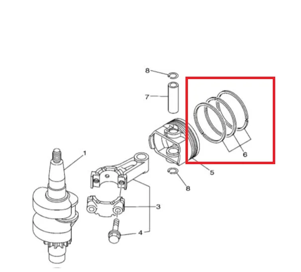 Лодочный мотор комплект поршневых колец(Стандартный) 69M-E1603-00-00 69M-E1603-01-00 для Yamaha 4-тактный F2.5A лодочный мотор