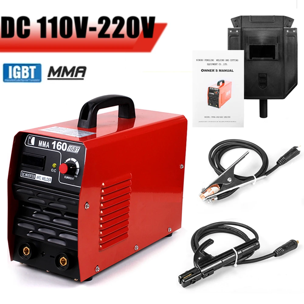 

EVERPOWER Arc Welding 110V-220V IGBT Mini Inverter Electric Welder Machine 20-160A Copper Cable Mask Welder Free Gift
