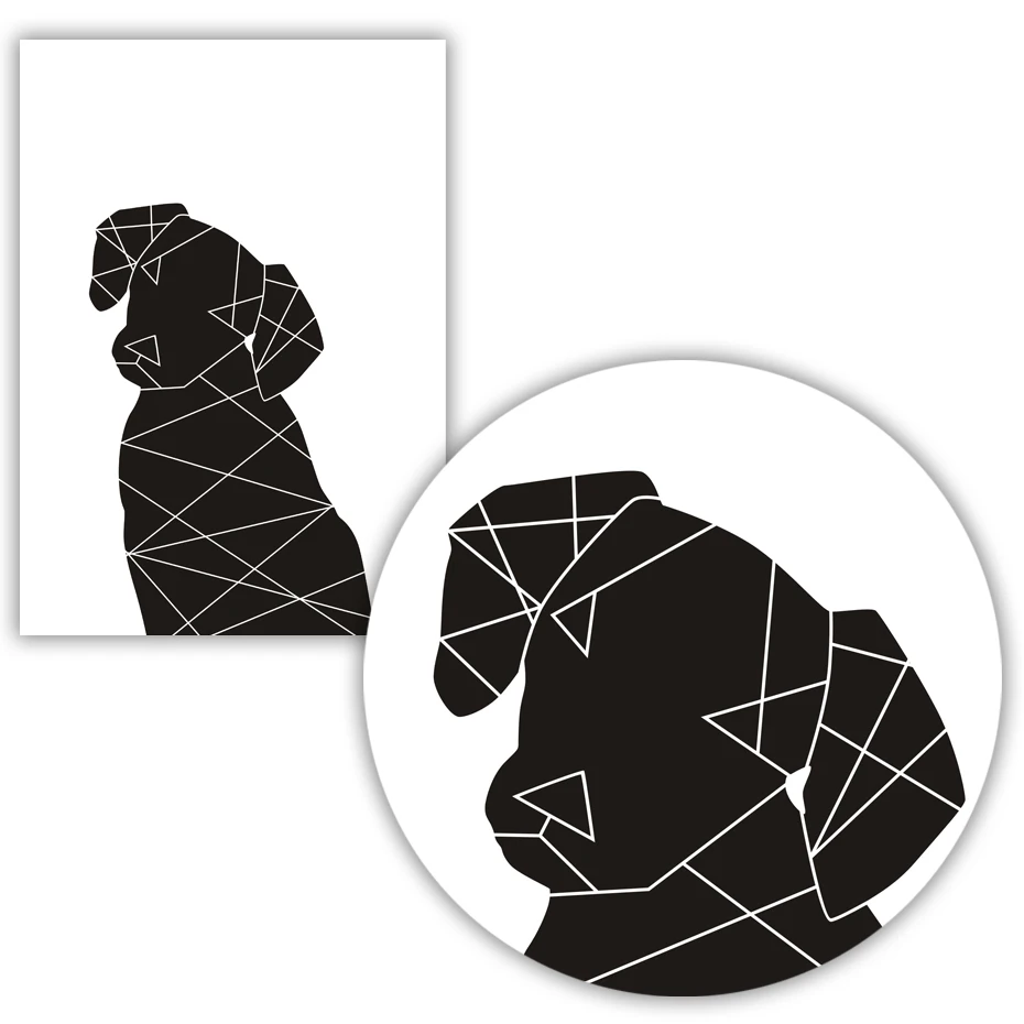 Geometry Animals Cat Dog Elephant Art Canvas Painting Print And Posters Wall Picture For Living Room Nordic Home Decor No Frame (3)