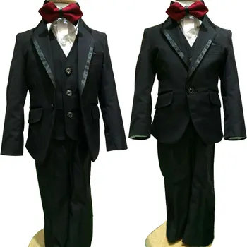 

Boy Formal Blazers Suit Kids Suits for Wedding Coat+Blouse+Tie+Pants+Vest 5Pcs/set Children Costume Garcon Marriage Clothes Set