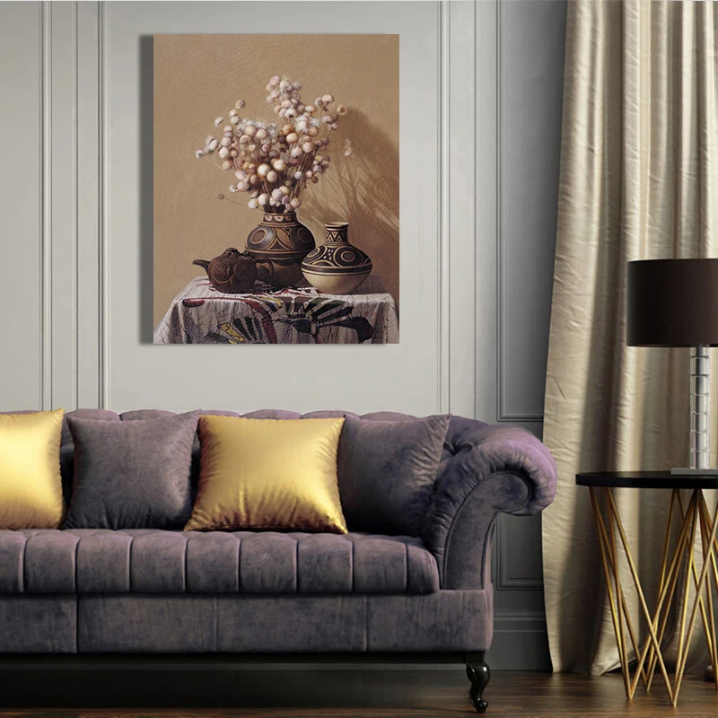 Hand Painted Flowers Abstract Oil Painting On Canvas Wall Pictures For