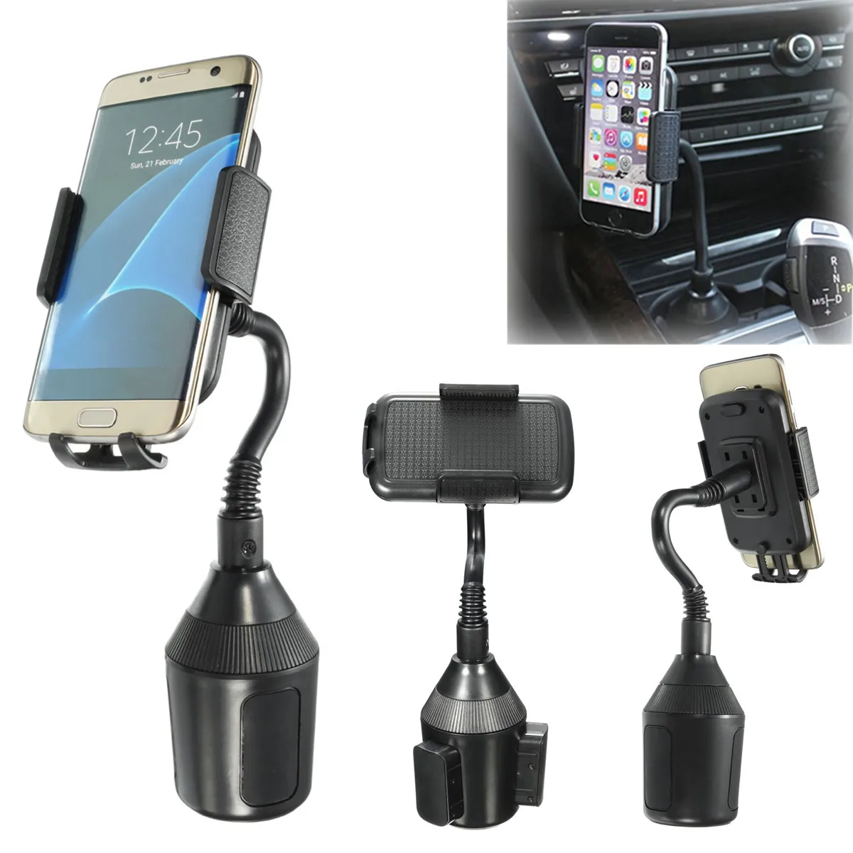  Einstellbare Lange Arm Auto Telefon Halter Universal Auto Tasse Halter Halterung Cradle Ständer Für