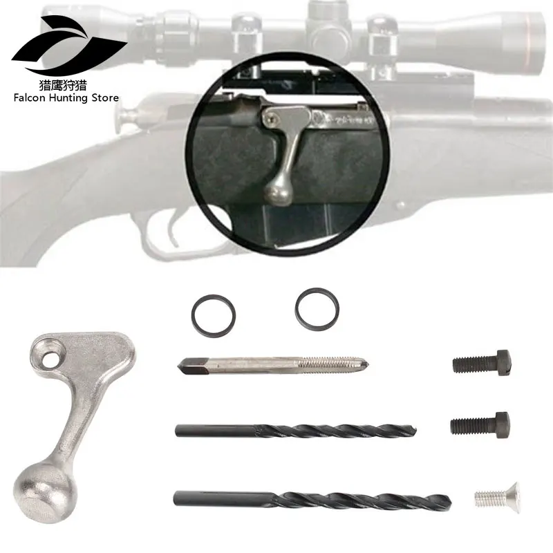 

2pcs Rifle Accessory Polished Stainless Steel Bolt Handle Parts Set Kit Bent Bolt Adapter for Mosin Nagant