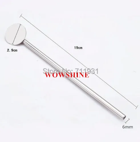 100pcs stainless Steel 304 Drinking Straw Tea Juice Stirring Spoon Bar kitchencraft straw spoon 19cm