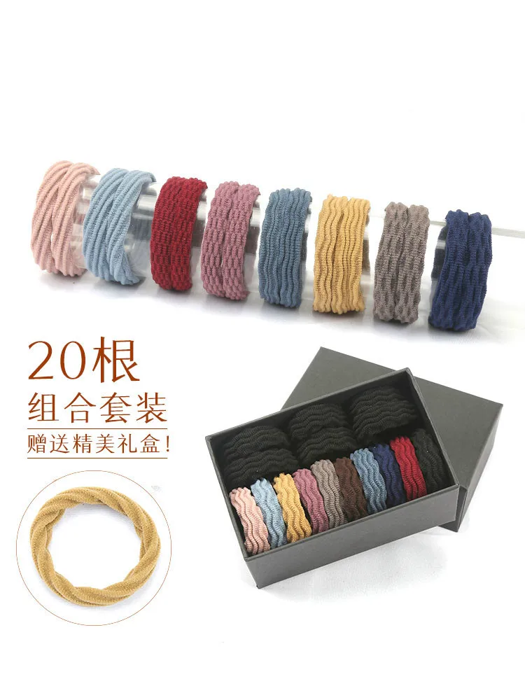 16 шт./компл. Бесшовные повязка на голову резиновые простой зажим для галстука волос Веревка кобура женский головной убор для волос Веревка G0503