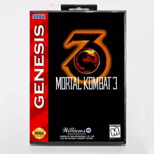 Mortal Kombat 3 16 bit MD игровая карта с розничной коробкой для sega Mega Drive для Genesis