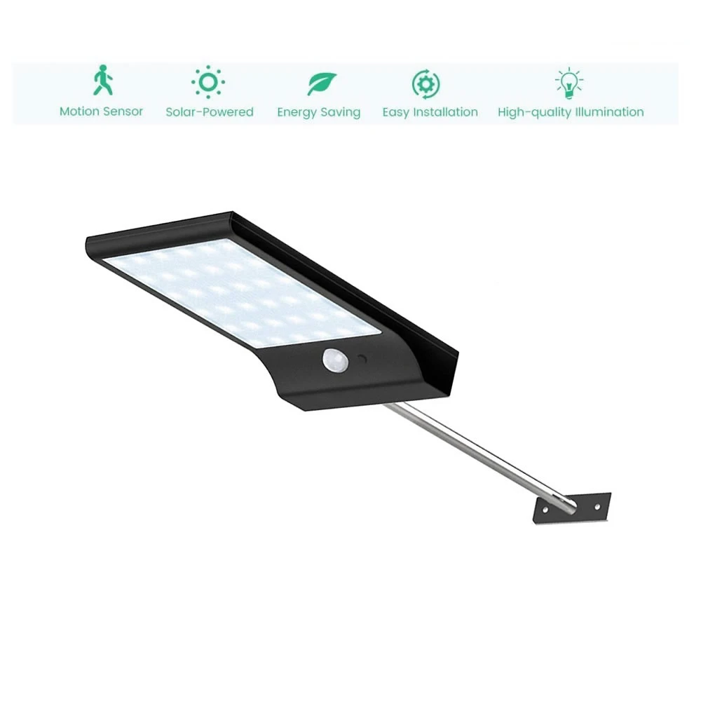 

Aluminum pole 48/36 LED 3 Modes Motion Sensor Waterproof Outdoor Solar Power Garden Light Energy Saving Courtyard street Wall la