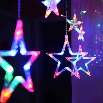 

LED String Light Star Moon Fairy Lights For Wedding Home Party Birthday Garland Decor 2.5M 138 Leds Strip Lamp