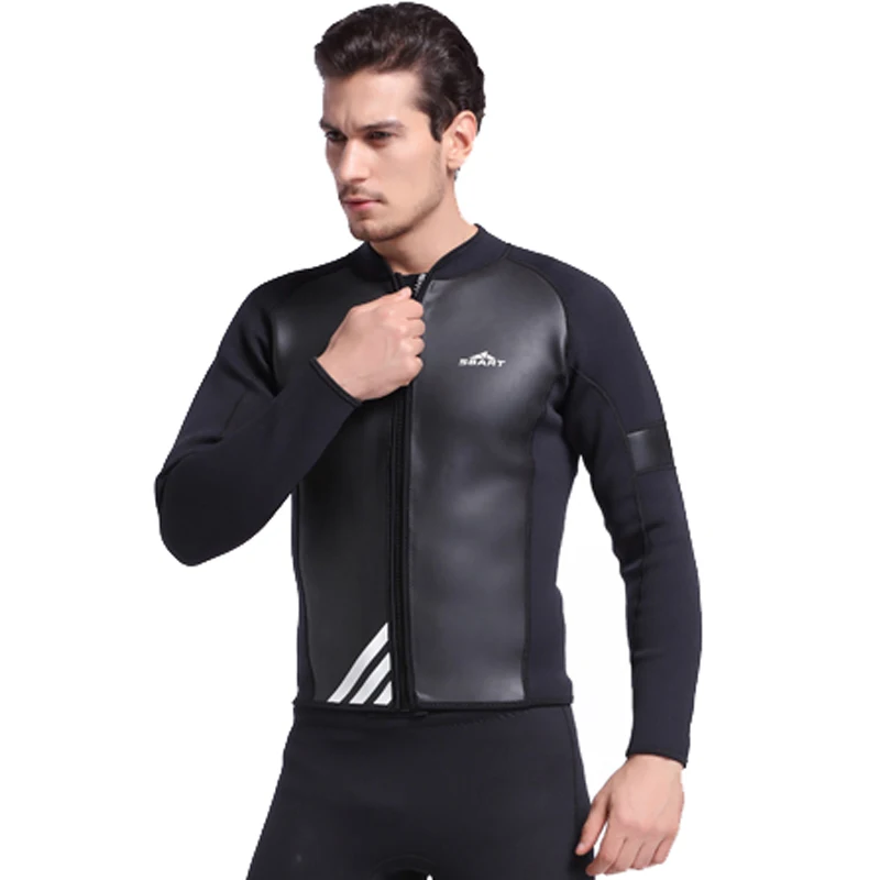 Куртка мужская Неопреновая с длинным рукавом на молнии 2 мм|wetsuit top|neoprene wetsuitneoprene