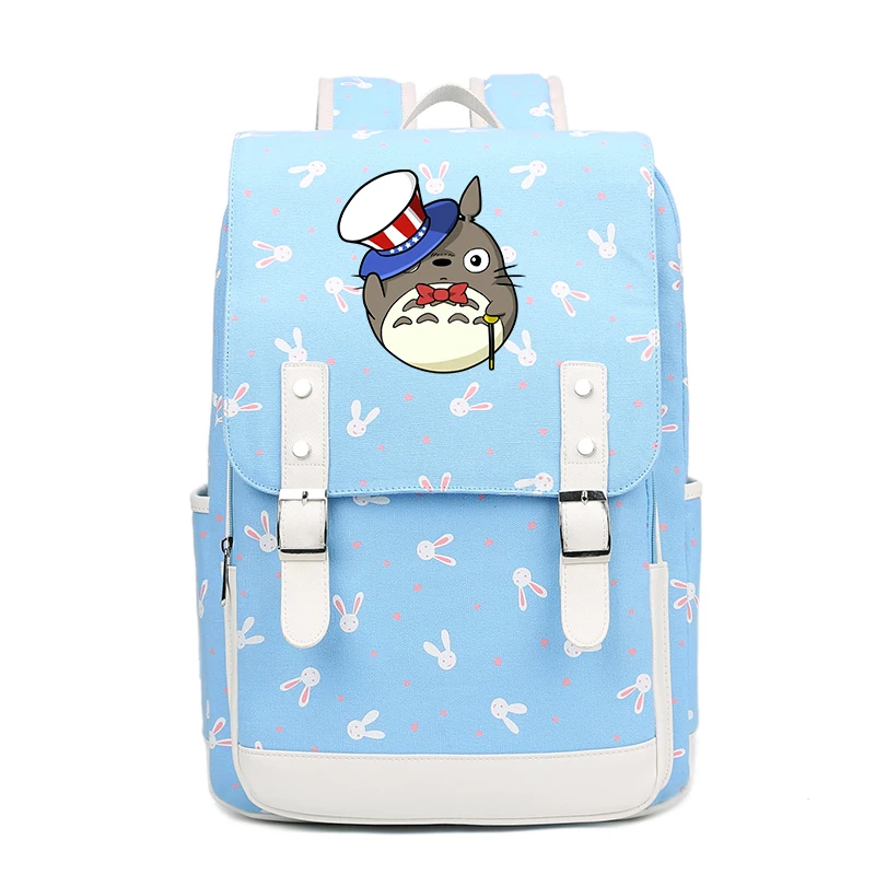 Kawaii totoro dibujos animados niños hombro hermosa Mochila para estudiantes niños y niñas Mochila escuela Cosplay Mochila FT