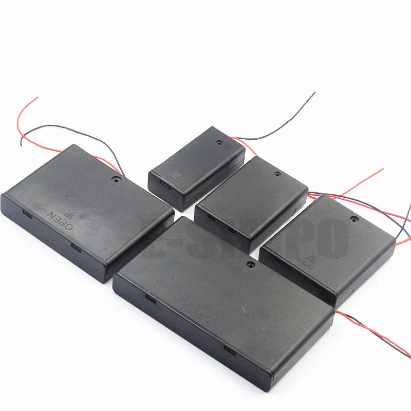 1 шт. AA батарея Holde Socket Box для 5 в UM3 розетка с 150 мм длинный провод крышкой