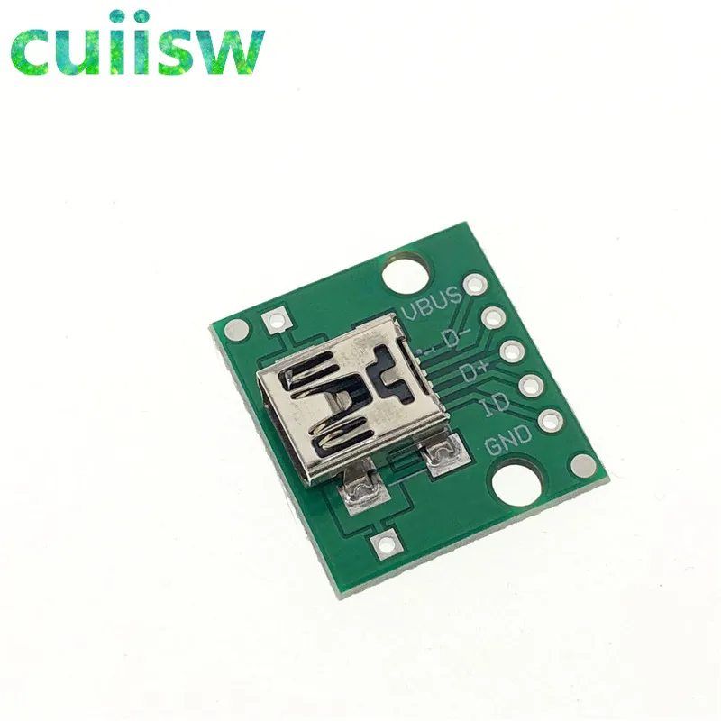 Cuiisw 10 шт мини USB для DIP адаптера 5pin гнездовой разъем конвертер печатной платы типа