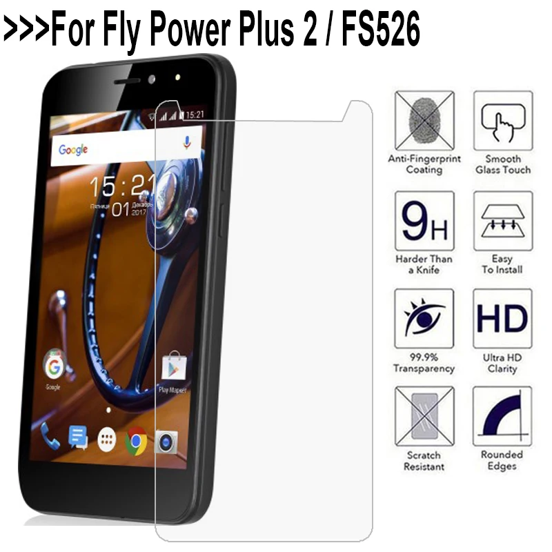 2 шт./лот для Fly Мощность плюс FS526 5 0 &quotспереди закаленное Стекло Экран протектор