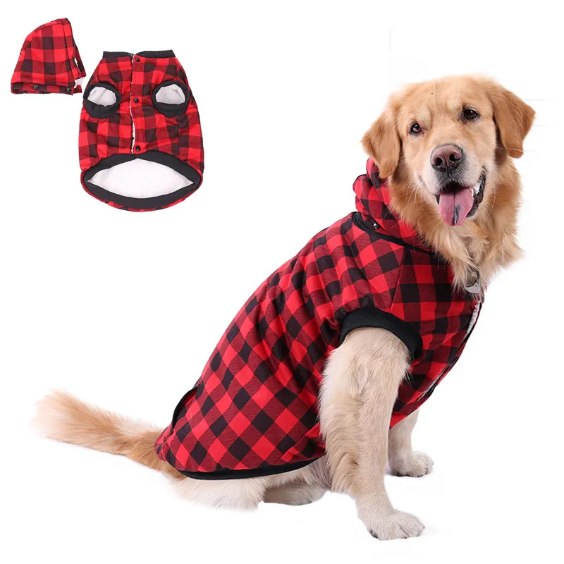 Kopen Gratis Verzending Grote Maat Pet Dog Coat Winter Warm Hond Kleding Voor Chihuahua Soft Hood Puppy Jas Kleding Met Detach hoed
