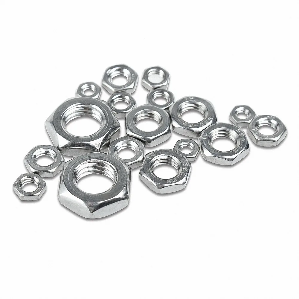 

1-20Pcs DIN439 304 Stainless Steel Hexagonal Nut Thin Hex Nuts M3 M4 M5 M6 M8 M10 M12 M14 M16 M18 M20