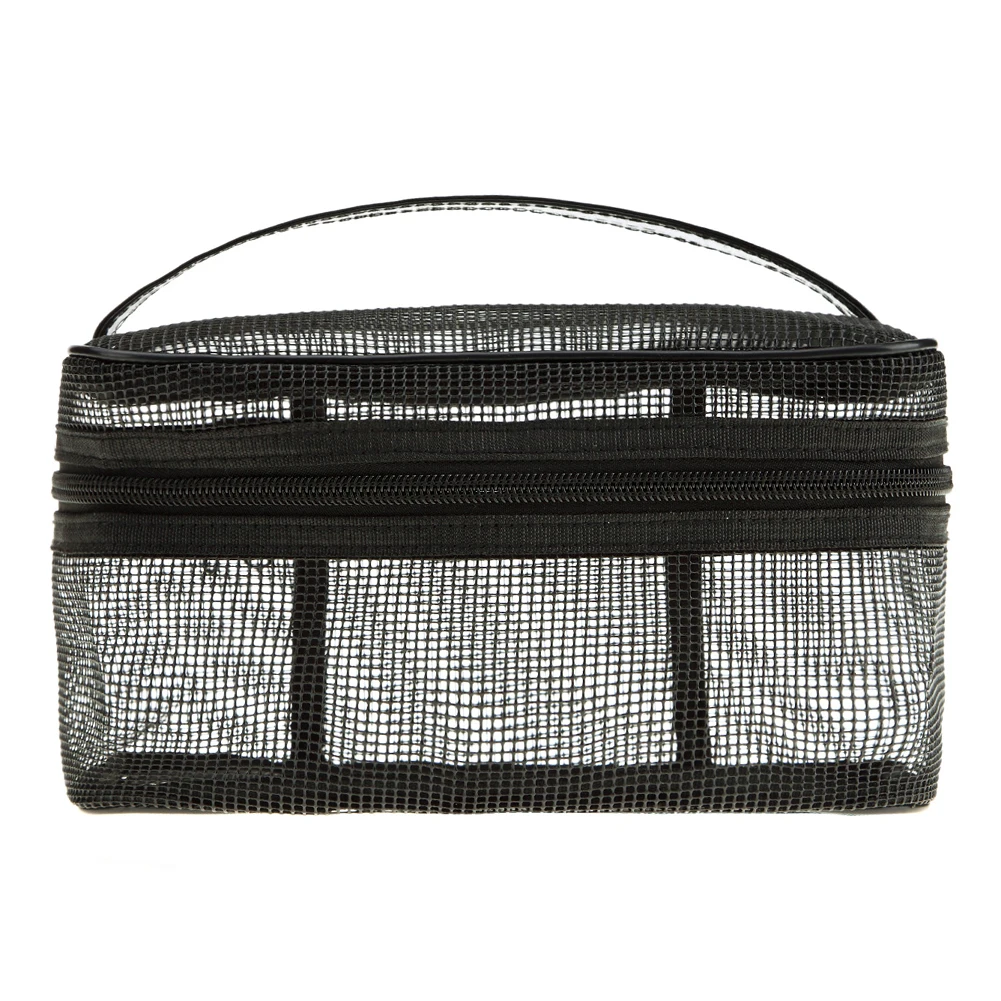 

Large Capacity Travel Ladies Mesh Cosmetics Bag Women Toiletry Portable Purse Organizer Ladies Makeup Storage Bag