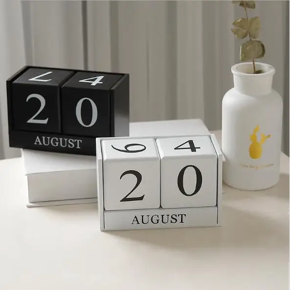 Manual de Mesa Nortic Criativo Calendario Pared Mesa Escritório Madeira Calendário Casa Decorações Papelaria Meninas Presente Aniversário 2020