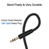5 m 16Ft Cable de extensión para auriculares Jack de 3,5mm macho a hembra Cable AUX M/F estéreo de Audio Extender cable de tela para auriculares de 3,5mm ► Foto 3/6