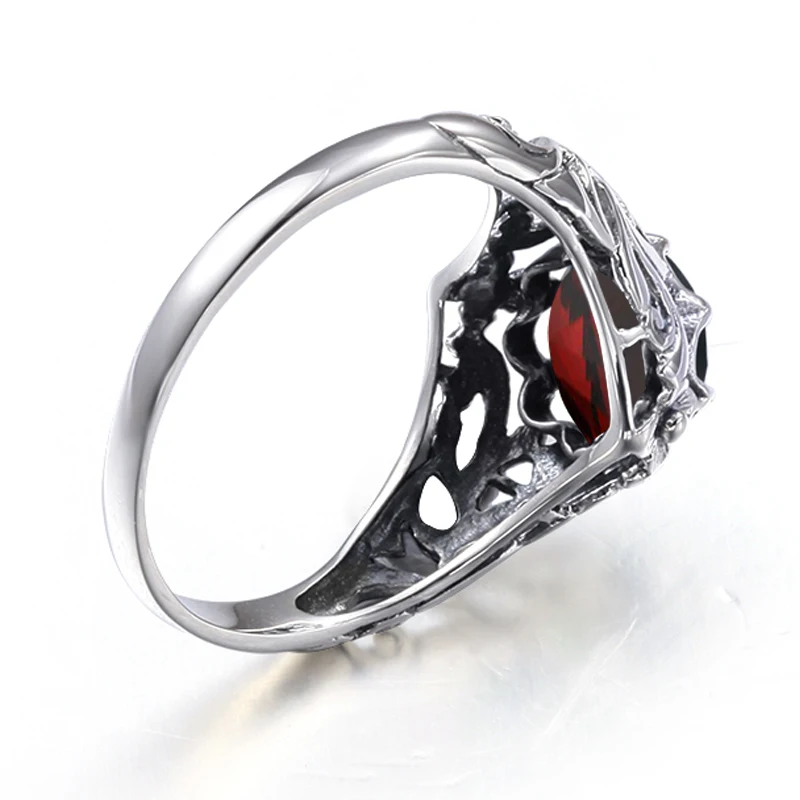 Кольца для невесты из серебра 925 пробы с натуральным гранатом|ring for|rings for womenring vintage