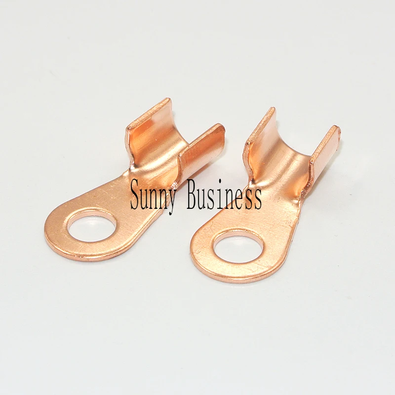 

10pcs/lot 200A 250A Battery Cable Connector Circular 10.2mm Splice Crimp Ring Terminal Cable Copper Lug OT-200A OT-250A