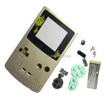 Новое поступление золотистого и серебряного цвета замена корпуса DIY запасные части для Nintendo dogameboy GBCw/ограничительное стекло ретро оболочка Крышка