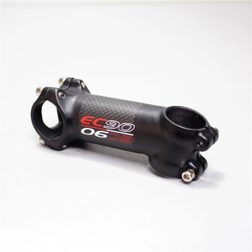 EC90 Ultra-light Road Bike Stem 31.8-28.6 Riser MTB Bicycle Stem Rod Carbon+Aluminium Alloy Cycling Stems 60708090100110mm (2)